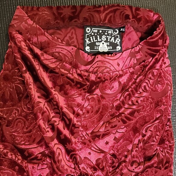 Killstar Saiph Burnout Velvet Leggings - Size XS - Picture 4 of 6